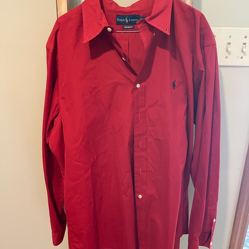 Ralph Lauren Red Casual Button Down Shirt